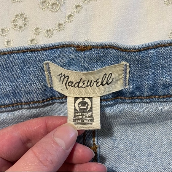 MADEWELL Button Fly 9” High Rise Skinny Ankle Jeans size 34 - Picture 4 of 10